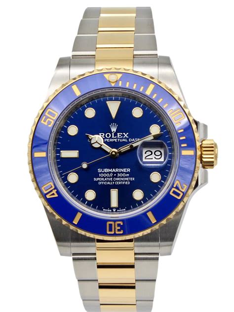 rolex blue dial watch.